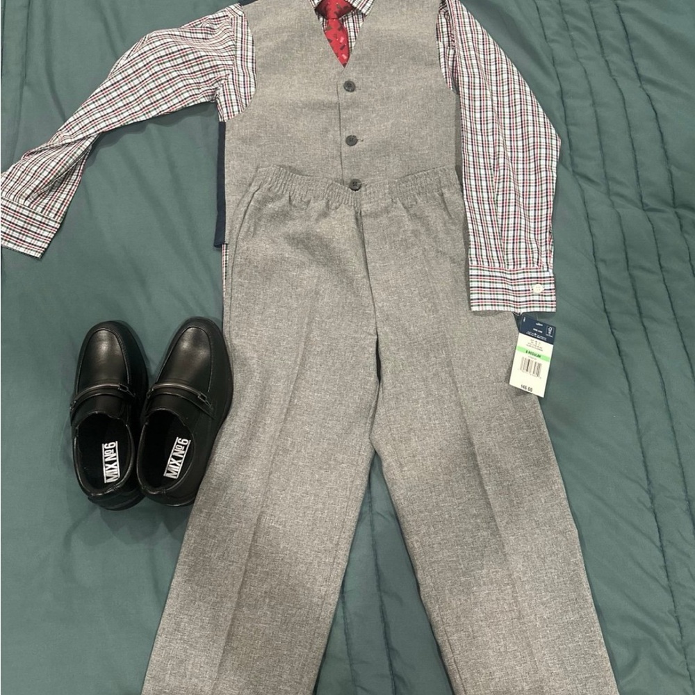 Izod Gray and Red Kids Matching Set